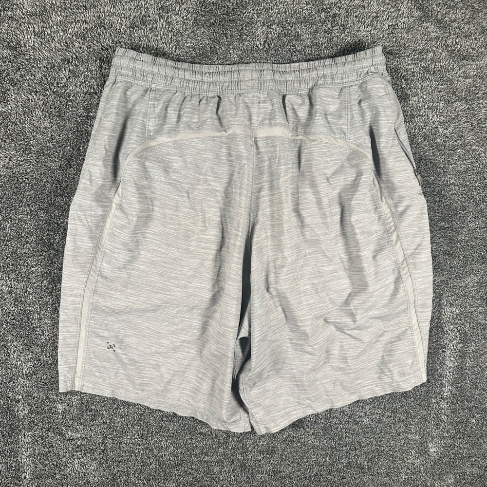 Lululemon Pace Breaker Shorts Mens L Grey Space Dye Mesh Athletic Running Gym